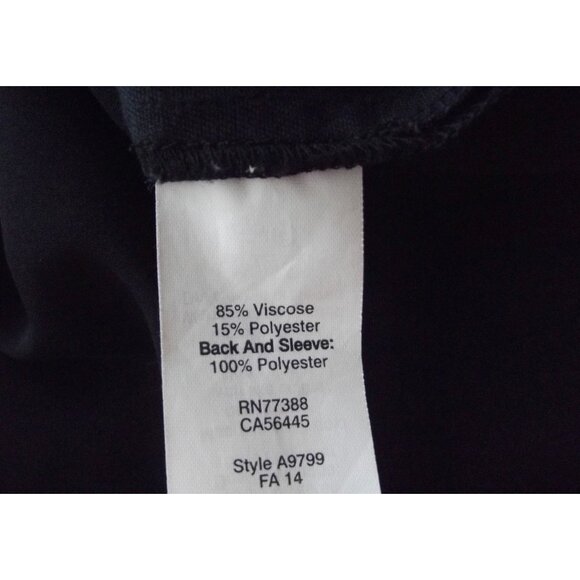 J. Crew Faux Leather Tee Womens Size L Black Short Sleeve Top pocket - Picture 11 of 14